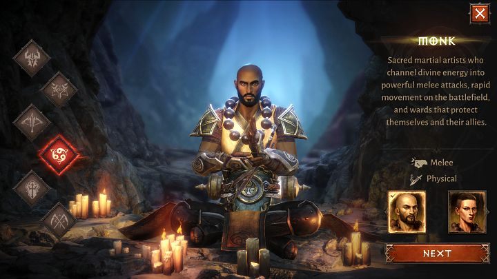 Monks are true masters of martial arts who can quickly move around the battlefield and overwhelm their opponents with multiple attacks - Diablo Immortal: Character classes - Basics - Diablo Immortal Guide