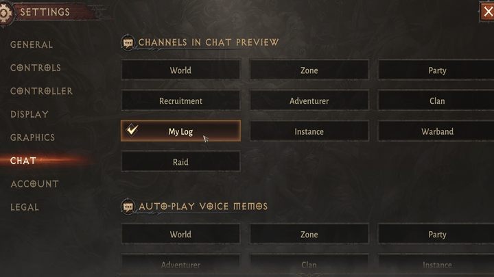 The first items on the page are the channels visible in the chat - Diablo Immortal: Chat - how to disable? - Game mechanics and information - Diablo Immortal Guide