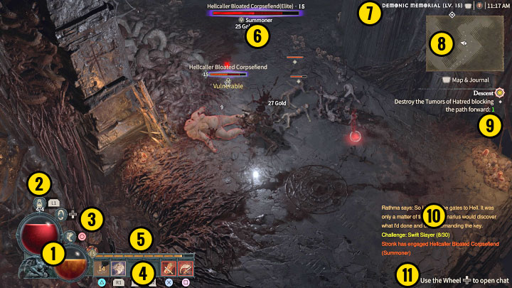 The main game window may differ depending on the selected character class - Diablo 4: Interface - Diablo 4: Basics - Diablo 4 Guide