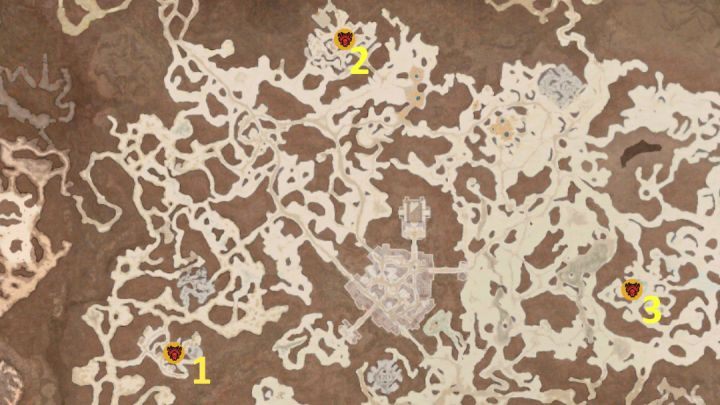 The map above shows the location of the Strongholds in the Fractured Peaks - Diablo 4: Strongholds map - Fractured Peaks - Diablo 4: Strongholds - Diablo 4 Guide