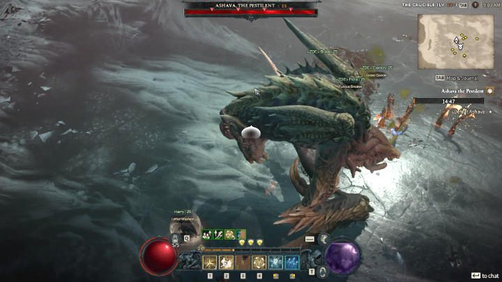 What's more, Ashava can change its position by jumping a short distance - Diablo 4: How to defeat boss Ashava the Pestilent? - Diablo 4: Bosses - Diablo 4 Guide