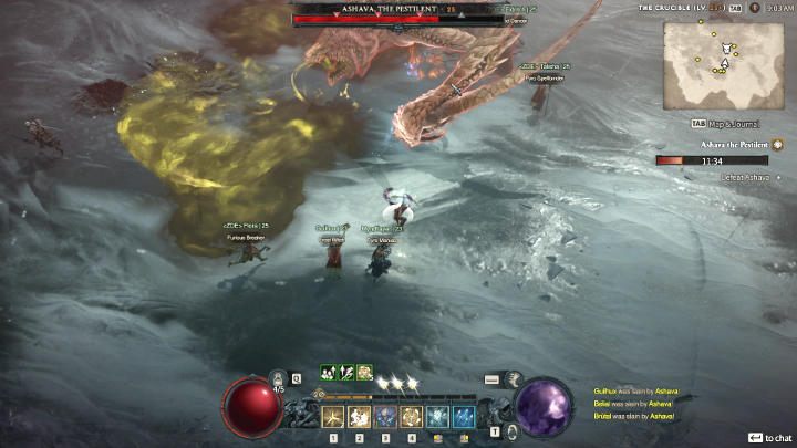 In the second phase of the fight, apart from the previously described attacks, Ashava will start spitting poison - the attack spreads over a particular area, but only in front of the monster's mouth - Diablo 4: How to defeat boss Ashava the Pestilent? - Diablo 4: Bosses - Diablo 4 Guide