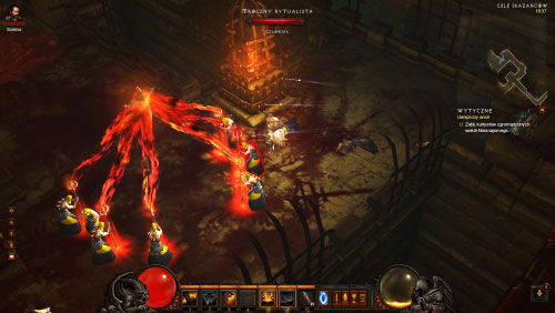It shouldnt take long until youve reached an area where several Dark Cultists are using binding spells to keep the Stranger hostage - The Imprisoned Angel - Quests - Diablo III Game Guide