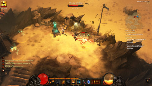 There are two necromancer totems near the place where youve talked to Methan - The Restless Sands - Events - Diablo III Game Guide