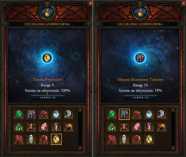 A comparison between leveling gems at different ranks. - Nephalem Rifts | Crafting - Crafting - Diablo III: Reaper of Souls Game Guide