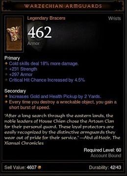 Warzechian Armguards - those bracers will increase the mobility of your character - Farming | Boss battles - Boss battles - Diablo III: Reaper of Souls Game Guide