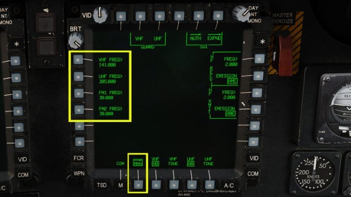 Select MAN to enter the frequency edit screen - DCS AH-64D Apache: Radio Communication - how to use radios? - Systems and Sensors - DCS AH-64 Apache Guide