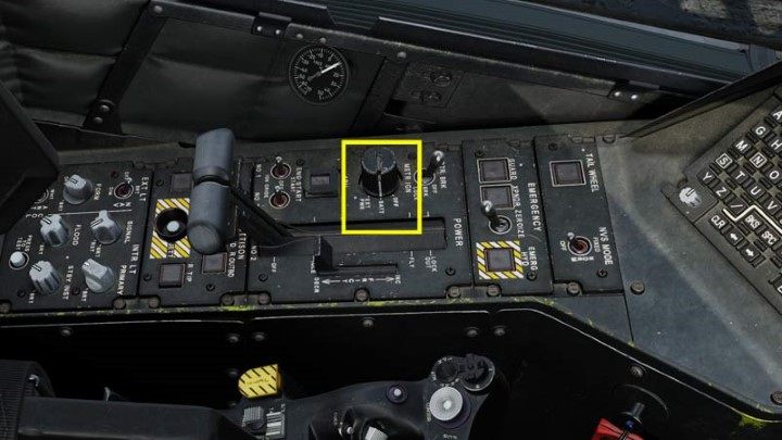 On the left console, turn the power switch from OFF to BATT - DCS AH-64D Apache: Cold Start - flight preparation - Flight and Navigation - DCS AH-64 Apache Guide