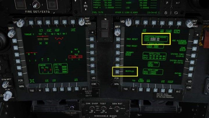 Enable the DOPPLER function - DCS AH-64D Apache: Cold Start - flight preparation - Flight and Navigation - DCS AH-64 Apache Guide