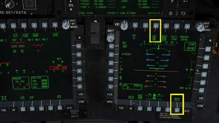 Here you can change some settings by pressing the SET button - DCS AH-64D Apache: Cold Start - flight preparation - Flight and Navigation - DCS AH-64 Apache Guide