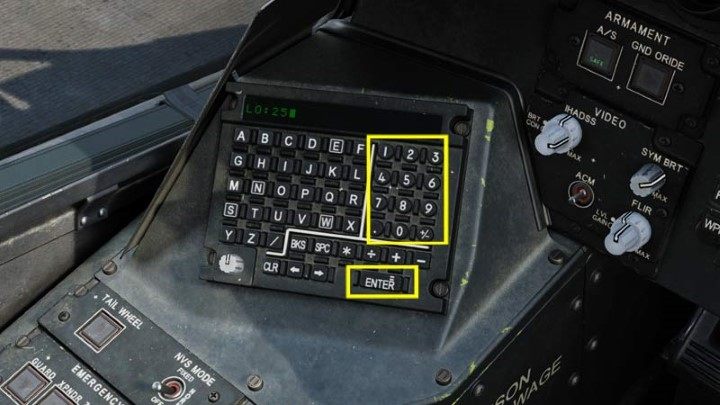 Enter the selected value on the keyboard and confirm with ENTER - DCS AH-64D Apache: Cold Start - flight preparation - Flight and Navigation - DCS AH-64 Apache Guide