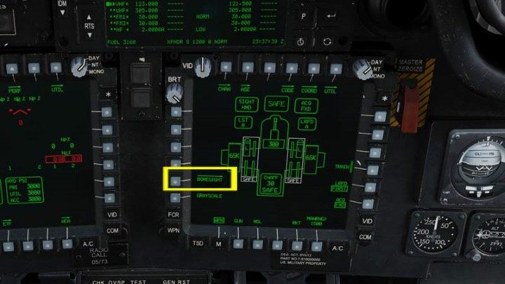 You can set a lot of important things here, including laser codes for the Hellfire missiles, the number of rockets in the salvo and the burst limit for the chain gun - all these options will be described in the sections dedicated to them - DCS AH-64D Apache: Cold Start - flight preparation - Flight and Navigation - DCS AH-64 Apache Guide