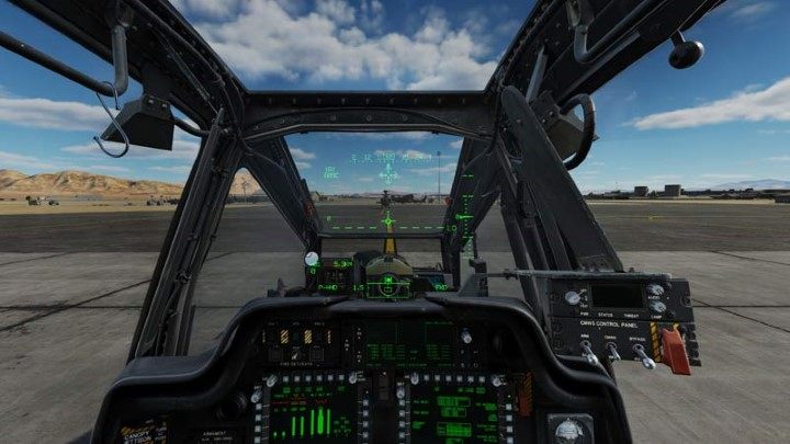 Turn on the HDU helmet display with the "I" key - DCS AH-64D Apache: Cold Start - flight preparation - Flight and Navigation - DCS AH-64 Apache Guide