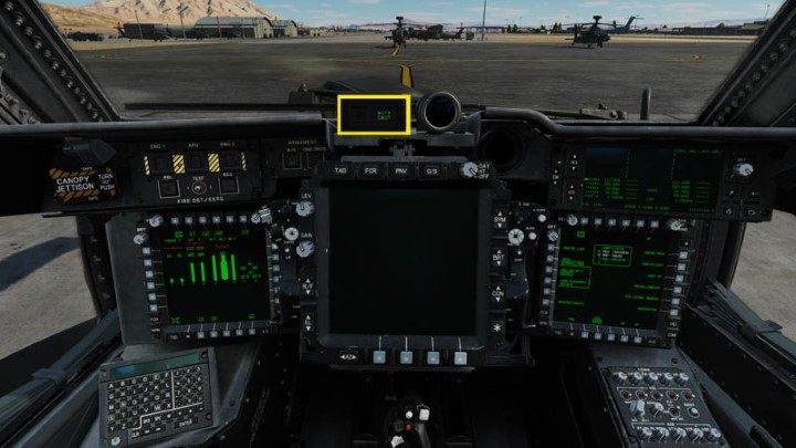 Press the "2" key to move to the CPG's seat - DCS AH-64D Apache: Cold Start - flight preparation - Flight and Navigation - DCS AH-64 Apache Guide