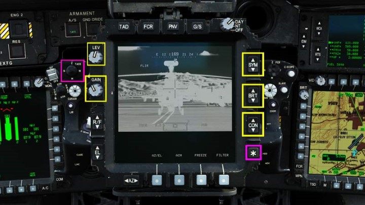 You can zoom in the image with the N, M, Z buttons on the left Hand Grip or the assigned buttons: TADS Filed of view - DCS AH-64D Apache: Cold Start - flight preparation - Flight and Navigation - DCS AH-64 Apache Guide