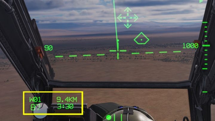 The last piece of information on the IHADSS is the Waypoint Status Box, which includes - DCS AH-64D Apache: Basic GPS Navigation and map points - Flight and Navigation - DCS AH-64 Apache Guide