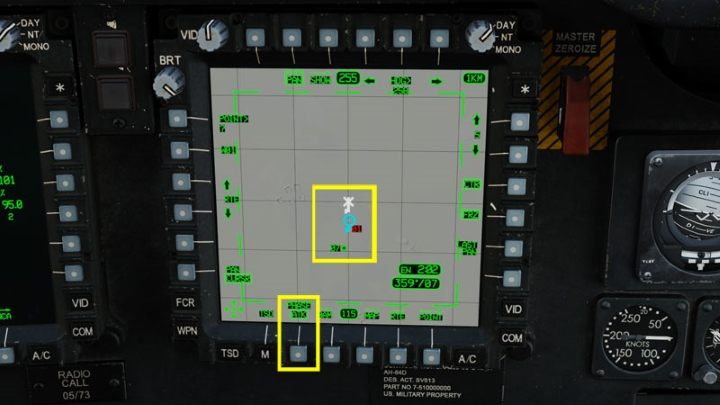 A target point marked in red is created in the same way in the ATK phase - DCS AH-64D Apache: Basic GPS Navigation and map points - Flight and Navigation - DCS AH-64 Apache Guide