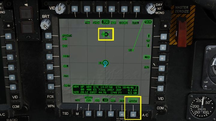 Mark the point to be edited - DCS AH-64D Apache: Basic GPS Navigation and map points - Flight and Navigation - DCS AH-64 Apache Guide