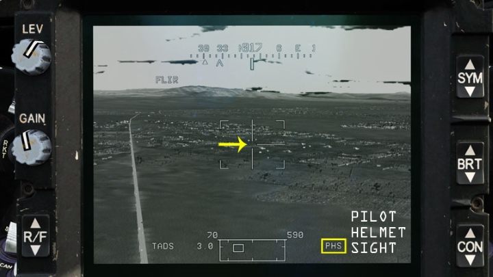 CPG selects TADS as sight source and (for example) Pilot's Helmet Sight as acquisition source - DCS AH-64D Apache: Sight Source and Acquisition Source - Systems and Sensors - DCS AH-64 Apache Guide