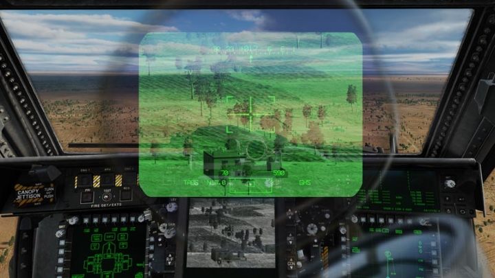 Press SLAVE button on the right grip (RHG) or where you assiged it in control settings - DCS AH-64D Apache: Sight Source and Acquisition Source - Systems and Sensors - DCS AH-64 Apache Guide