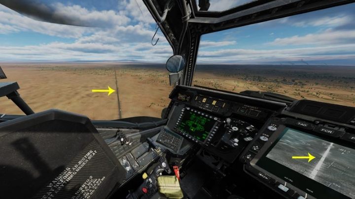 From now on, wherever you look with your helmet sight, the TADS camera will also be aimed - DCS AH-64D Apache: Sight Source and Acquisition Source - Systems and Sensors - DCS AH-64 Apache Guide