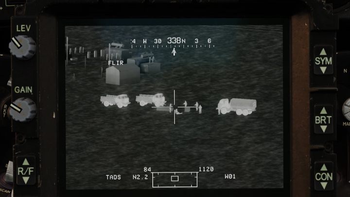 Use the Sight Manual Tracker knob to move the camera lens to the desired area - TADS - Target Acquisition and Designation Sight - Systems and Sensors - DCS AH-64 Apache Guide