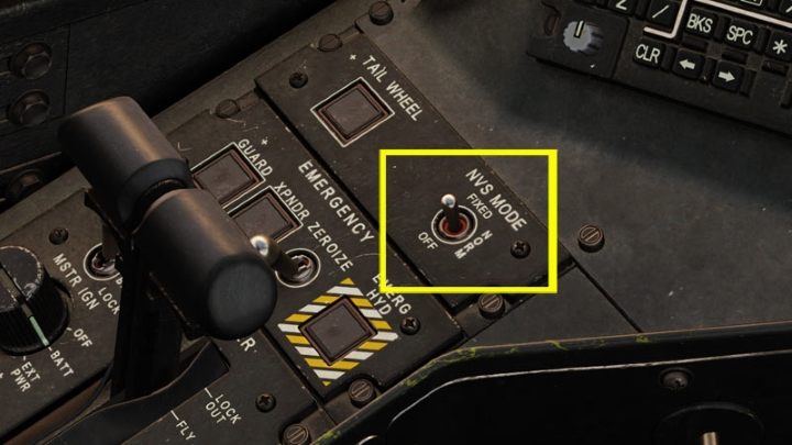 Turn on the night vision goggles on the left console by setting the switch to NORM - TADS - Target Acquisition and Designation Sight - Systems and Sensors - DCS AH-64 Apache Guide