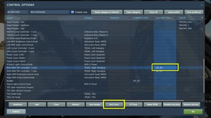 By having it marked on the list, select AXIS TUNE to improve its performance in the game - TADS - Target Acquisition and Designation Sight - Systems and Sensors - DCS AH-64 Apache Guide