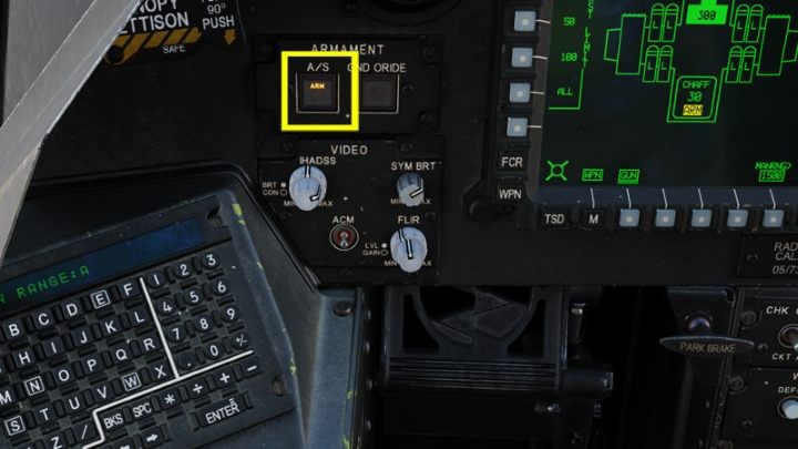 Press TRIGGER GUARD - OPEN to unlock the trigger - DCS AH-64D Apache: M230 30mm Chain Gun AWS - Weapons Employment - DCS AH-64 Apache Guide