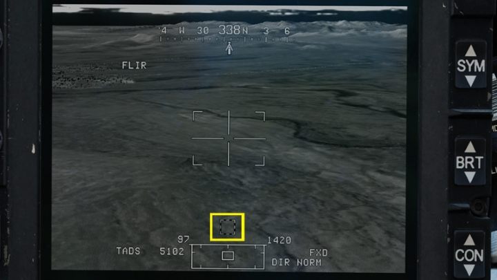 If the TADS is looking at the target outside of the missile's tracking limits, the Missile Constrain Box line will change to dotted line - DCS AH-64D Apache: AGM-114K Hellfire II Missile - Weapons Employment - DCS AH-64 Apache Guide