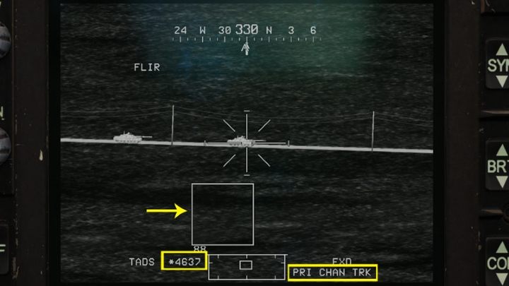 Press and hold the LRFD Trigger 2nd Detent laser beam - DCS AH-64D Apache: AGM-114K Hellfire II Missile - Weapons Employment - DCS AH-64 Apache Guide