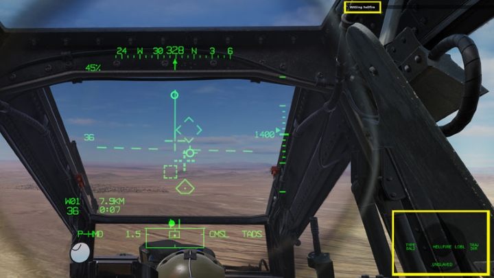 Press the George AI Interface LEFT SHORT (default "A") to switch to Hellfires - DCS AH-64D Apache: AGM-114K Hellfire II Missile - Weapons Employment - DCS AH-64 Apache Guide