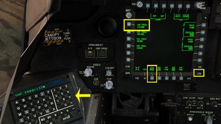 In the COM screen use the MAN function and set the JTAC radio frequency specified in the mission briefing - DCS AH-64D Apache: AGM-114K Hellfire II Missile - Weapons Employment - DCS AH-64 Apache Guide