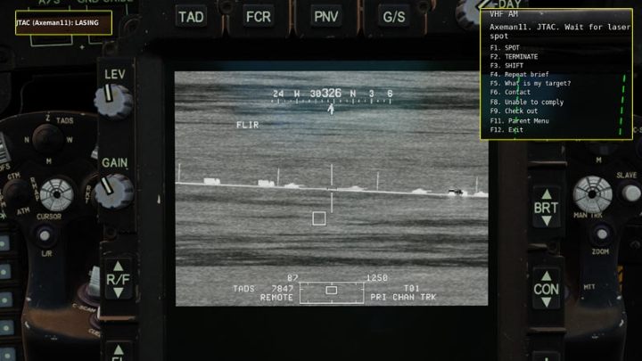 Continue exchanging messages with the JTAC until LASER ON - LASING - DCS AH-64D Apache: AGM-114K Hellfire II Missile - Weapons Employment - DCS AH-64 Apache Guide