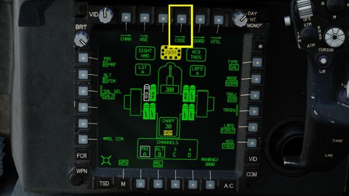 Press the CODE button - DCS AH-64D Apache: AGM-114K Hellfire II Missile - Weapons Employment - DCS AH-64 Apache Guide