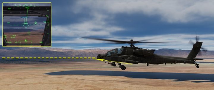 Pylon Articulation is an automatically controlled angle of the pylon with rocket tubes or missiles - DCS AH-64D Apache: 2.75 Unguided Rockets Hydra-70 - Weapons Employment - DCS AH-64 Apache Guide