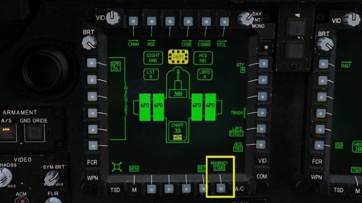 Press the MANRNG button - DCS AH-64D Apache: 2.75 Unguided Rockets Hydra-70 - Weapons Employment - DCS AH-64 Apache Guide
