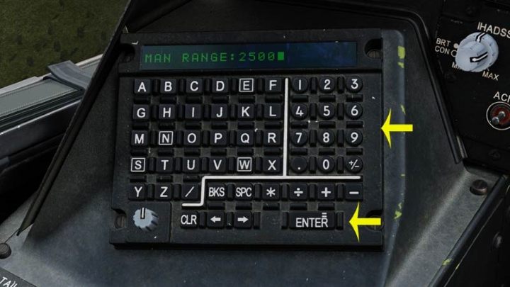 Enter the desired value in meters on the keyboard unit (preferably between 3000 and 2000) and confirm with Enter - DCS AH-64D Apache: 2.75 Unguided Rockets Hydra-70 - Weapons Employment - DCS AH-64 Apache Guide