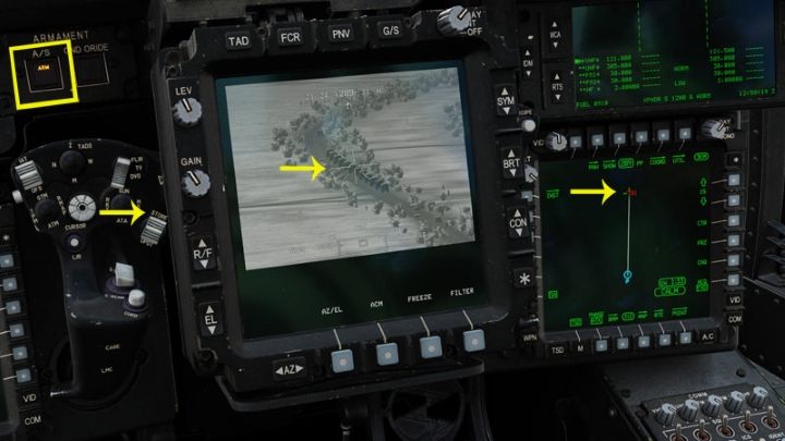 Arm weapons with the ARMAMENT A / S ARM button - DCS AH-64D Apache: 2.75 Unguided Rockets Hydra-70 - Weapons Employment - DCS AH-64 Apache Guide