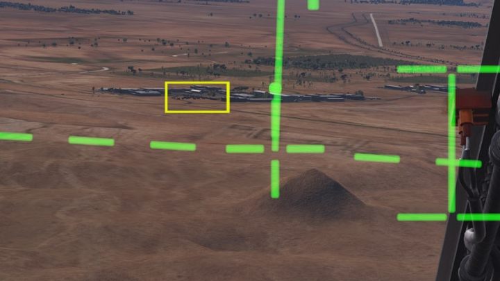 Locate the position of the targets - DCS AH-64D Apache: 2.75 Unguided Rockets Hydra-70 - Weapons Employment - DCS AH-64 Apache Guide