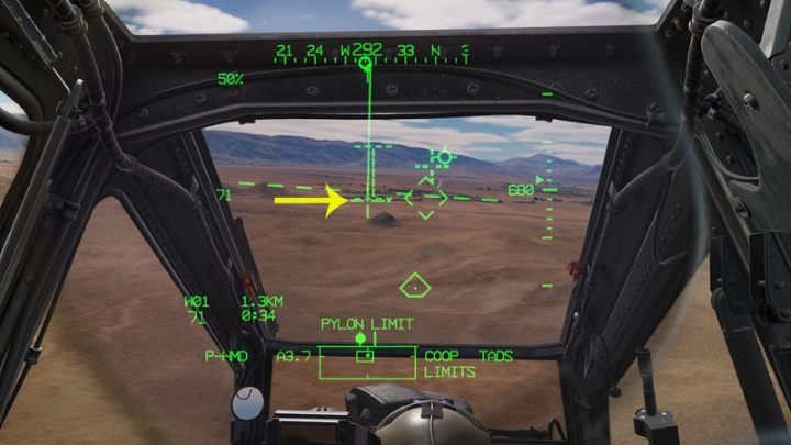 Aim the LOS Reticle at the target area and press George AI Interface UP SHORT to start searching for targets in that location - DCS AH-64D Apache: 2.75 Unguided Rockets Hydra-70 - Weapons Employment - DCS AH-64 Apache Guide