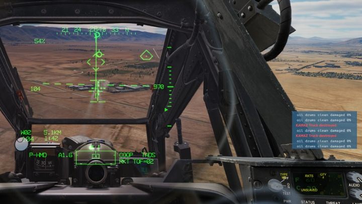 Make adjustments if necessary and shoot the next salvo - DCS AH-64D Apache: 2.75 Unguided Rockets Hydra-70 - Weapons Employment - DCS AH-64 Apache Guide