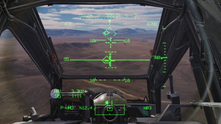 Press SYMBOLOGY SELECT UP to activate CRUISE mode on the IHADSS display - DCS AH-64D Apache: 2.75 Unguided Rockets Hydra-70 - Weapons Employment - DCS AH-64 Apache Guide