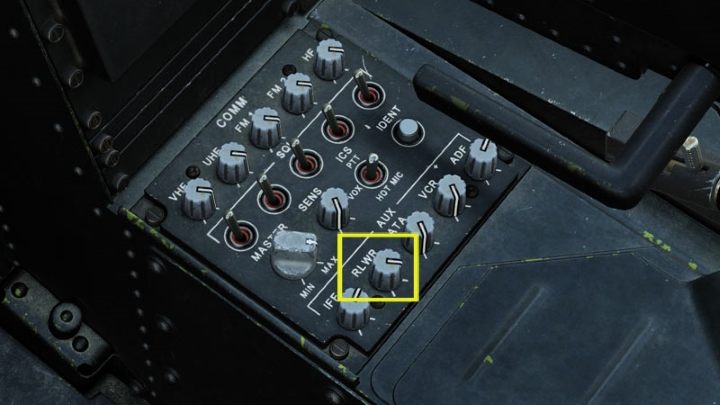 Make sure the RLWR knob on the radio panel is not muted so that you can hear the voice alerts of the RLWR system - DCS AH-64D Apache: ASE - Aircraft Survivability Equipment - Systems and Sensors - DCS AH-64 Apache Guide
