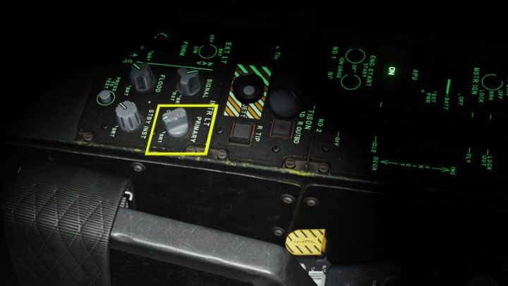The Interior Lights panel is located on the left console - DCS AH-64D Apache: PNVS - Pilot Night Vision System - how to use night vision? - Systems and Sensors - DCS AH-64 Apache Guide