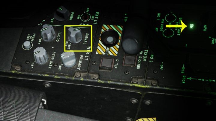 The SIGNAL knob adjusts the brightness of all warning lights such as Master Caution - DCS AH-64D Apache: PNVS - Pilot Night Vision System - how to use night vision? - Systems and Sensors - DCS AH-64 Apache Guide