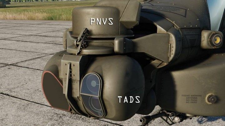 The eyes of Apache is the TADS system - Target Acquisition and Designation Sight - DCS AH-64D Apache: Introduction - Basics - DCS AH-64 Apache Guide