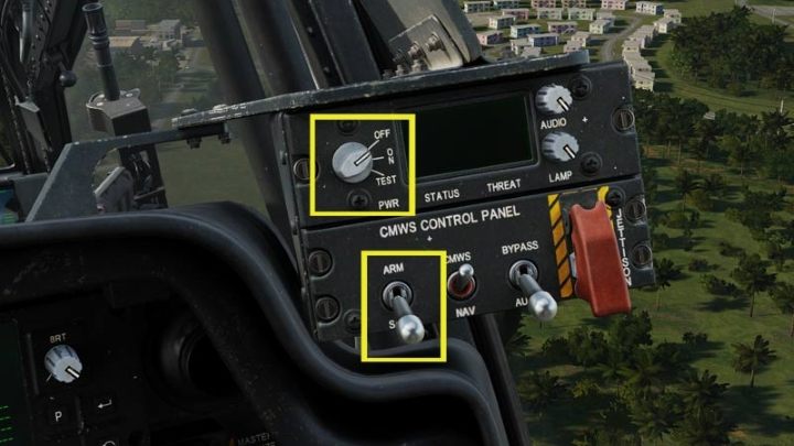 ASE Countermeasures System OFF or SAFE (or as desired) - DCS AH-64D Apache: Landing - Flight and Navigation - DCS AH-64 Apache Guide