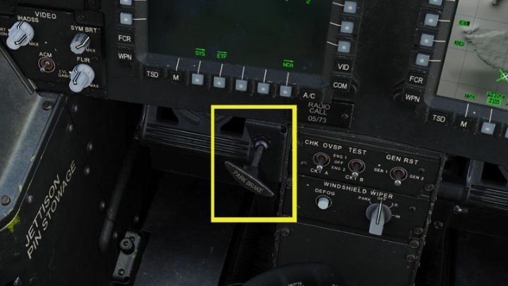 After stopping, taxi to the parking space or apply the parking brake - DCS AH-64D Apache: Landing - Flight and Navigation - DCS AH-64 Apache Guide