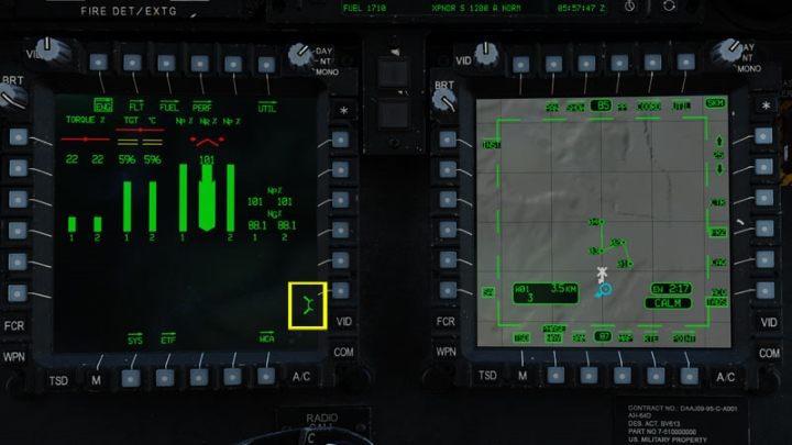 A sort of mouse cursor is required to operate the TSD - DCS AH-64D Apache: TSD - Tactical Situation Display - Systems and Sensors - DCS AH-64 Apache Guide